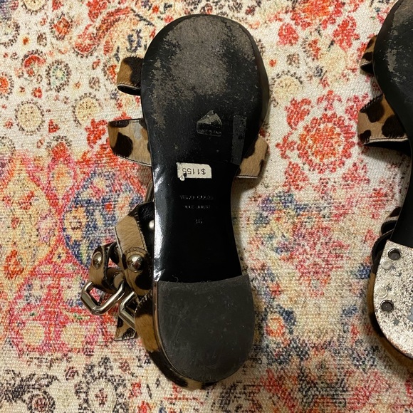 * Giuseppe X Balmain Calf Hair Leopard Sandals in size Women’s 36 * - Picture 10 of 14